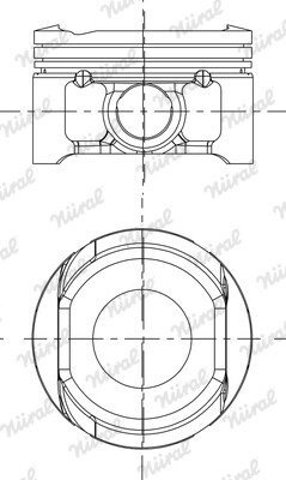 Pistón con pines sin anillos, STD Nissan Qashqai 1 (J10)