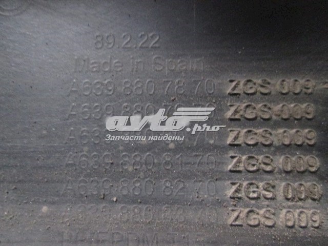 A6398807870 Mercedes Paragolpes delantero
