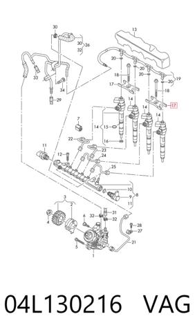 DRM01278 Dr.motor Soporte del inyector