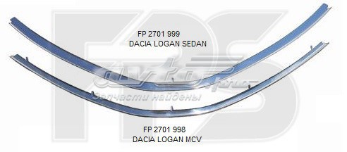 FP 2701 999 FPS moldura de rejilla de radiador inferior