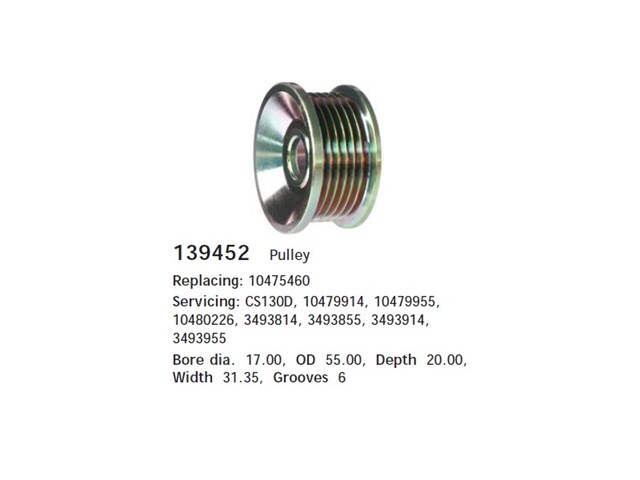 Comprar 139452 Cargo Rueda libre del alternador