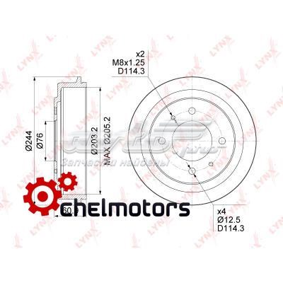 BM1071 Lynxauto freno de tambor trasero