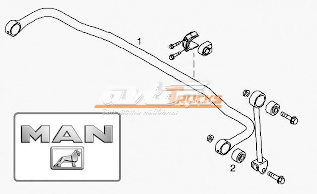 Comprar 85437156015 MAN Estabilizador delantero