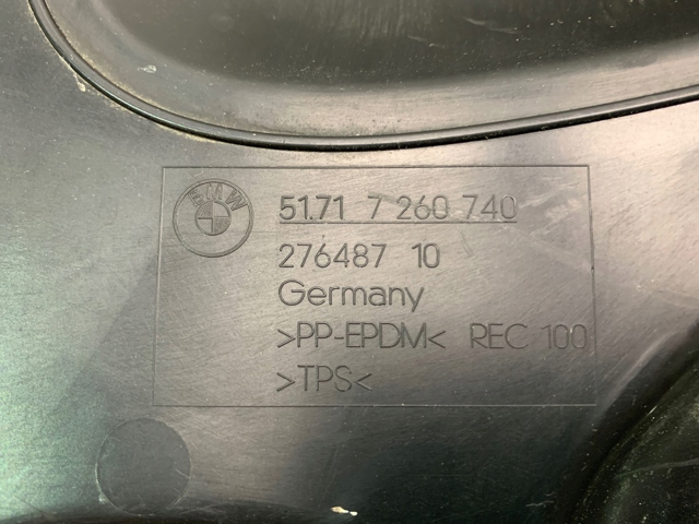 Comprar 7260740 BMW Protector contra salpicaduras del paso de rueda delantero