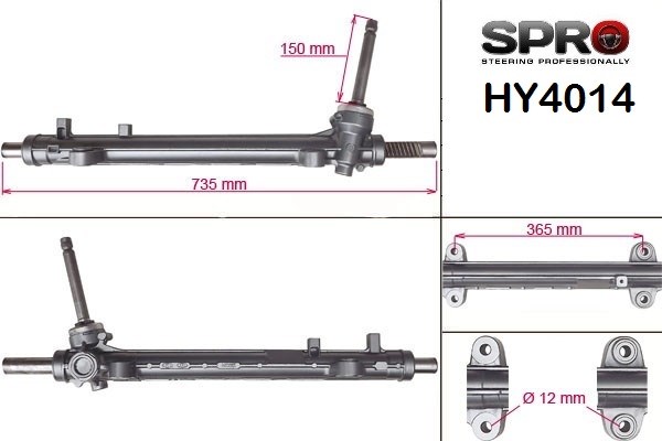 HY114 MSG Cremallera caja de direccion