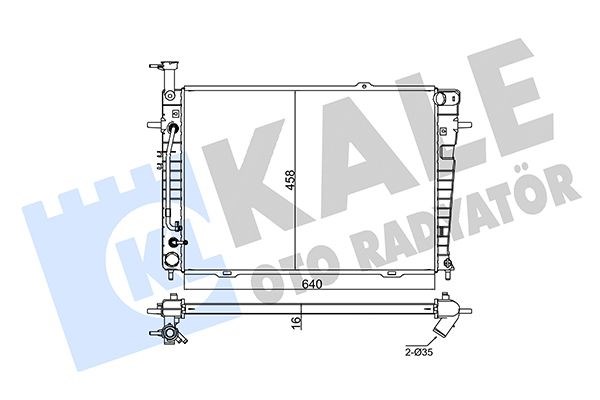Radiador refrigeración del motor KALE 347850