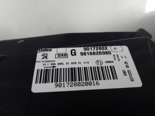 Faro izquierdo 9816826980 Peugeot/Citroen