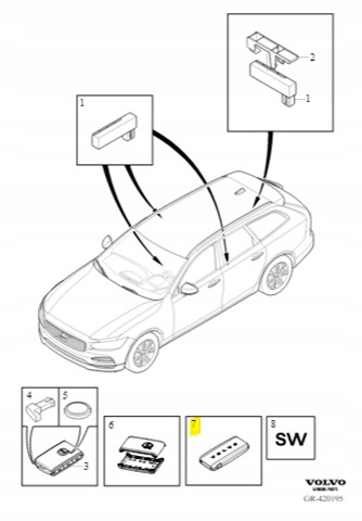 31652610 Volvo Llave de encendido