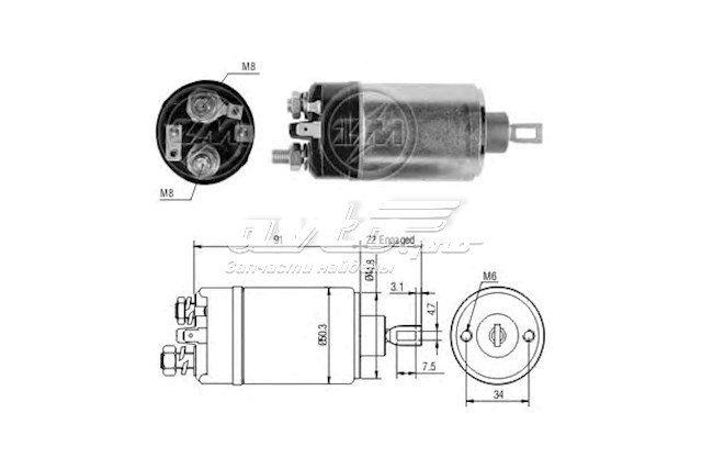 724 ZM interruptor magnético, estárter