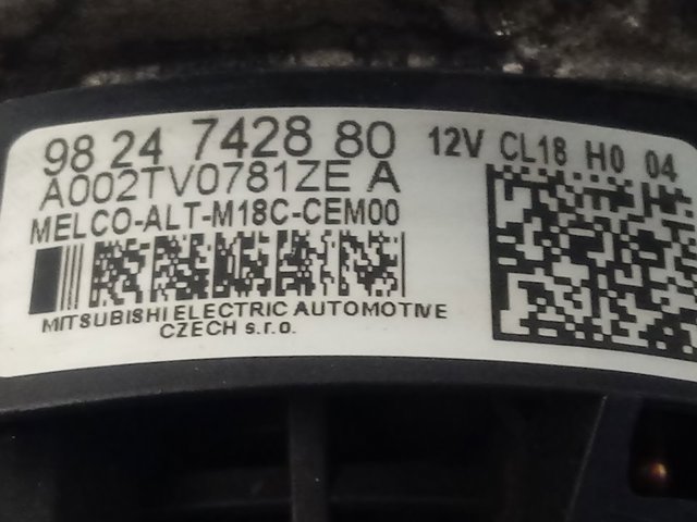 Alternador del motor Opel 9824742880 precio, desde 91,48 EUR