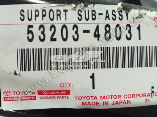 5320348031 Toyota soporte de radiador izquierdo (panel de montaje para foco)