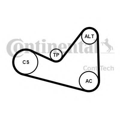 6PK1050K3 Continental/Siemens correa de transmision, juego completo