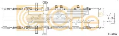 11.5467 Cofle cable de freno de mano trasero derecho/izquierdo