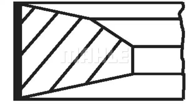 Juego de aros de pistón para 1 cilindro, STD Mahle Original 03873N0