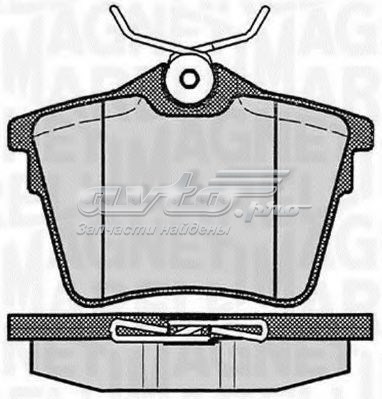 Pastillas de freno traseras MAGNETI MARELLI 363916060616