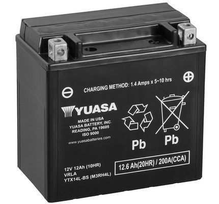 Batería de Arranque Yuasa Maintenance Free 12 ah 12 v B00 (YTX14LBS)