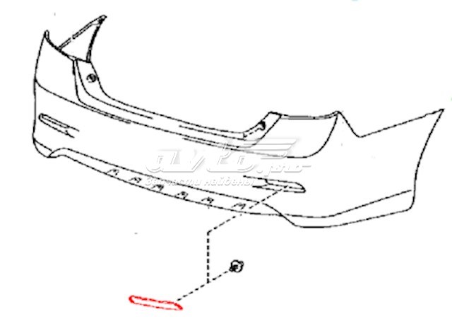 Reflector, parachoques trasero, derecho TOYOTA 8191048012