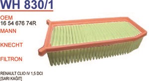 Filtro aire Wunder WH8301