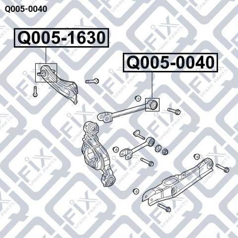 Buje interior del brazo transversal trasero Q-fix Q0050040