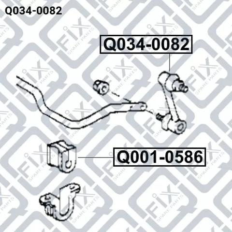 Q034-0082 Q-fix soporte de barra estabilizadora trasera
