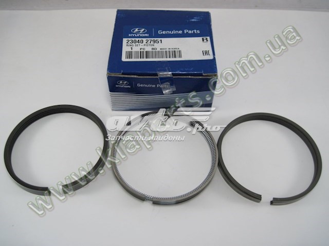 Juego de aros de pistón de motor, cota de reparación +0,25 mm HYUNDAI 2304027951