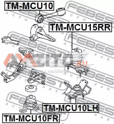 TMMCU15RR Febest soporte de motor trasero