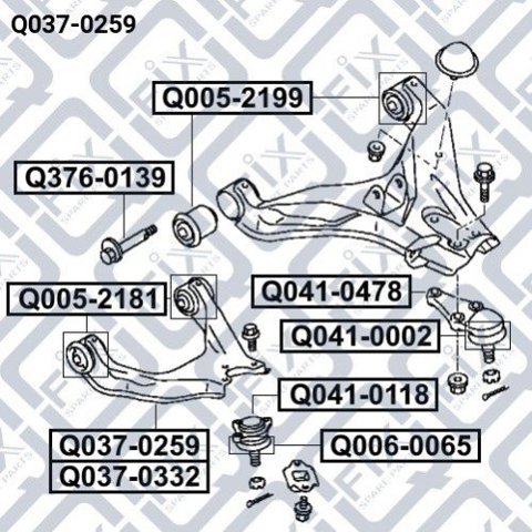 Comprar Q0370259 Q-fix Brazo superior derecho de la suspensión delantera