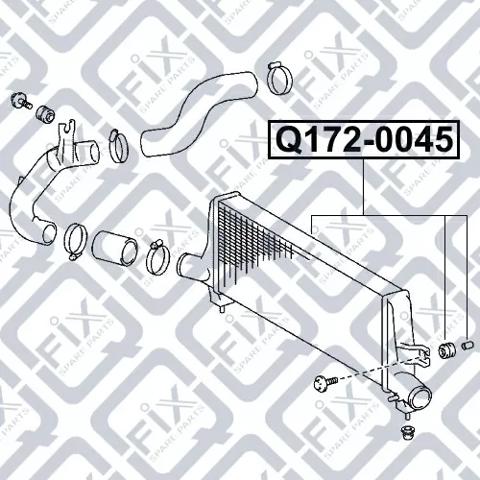 Q172-0045 Q-fix radiador de aire de admisión