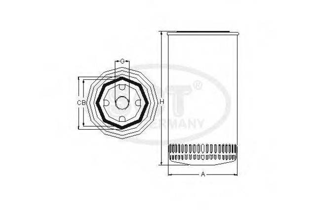 9576P553404 Ford filtro de aceite