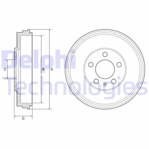 BF575 Delphi freno de tambor trasero