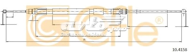 10.4158 Cofle cable de freno de mano trasero izquierdo