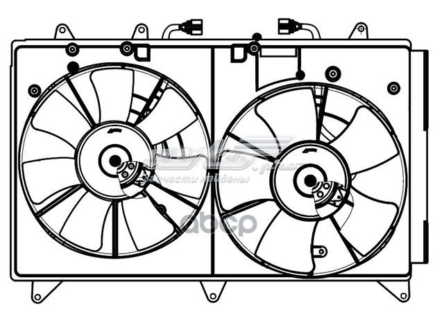 Difusor de radiador, ventilador de refrigeración, condensador del aire acondicionado, completo con motor y rodete para Mazda CX-7 (ER)