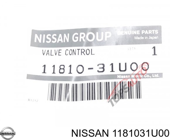 1181031U00 Nissan válvula, ventilaciuón cárter