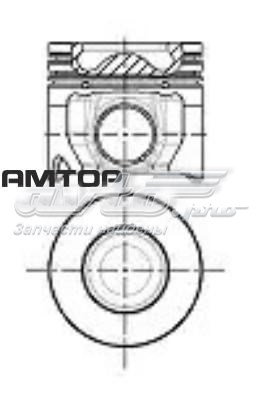 8743360700 Nural Pistón completo para 1 cilindro, segunda reparación (+0,50 mm)