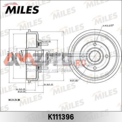 K111396 Miles freno de tambor trasero