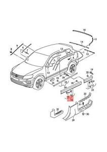 Revestimiento de la puerta delantera derecha Volkswagen Touareg 2 (7P5, 7P6)