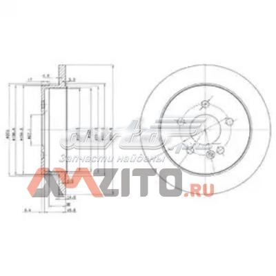 BG3398 Delphi disco de freno trasero