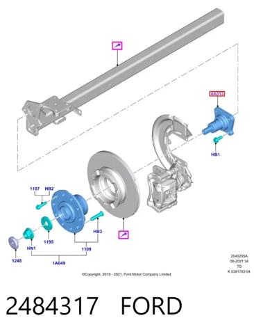 Mangueta trasera Ford BK214A013FA precio, desde 95,83 EUR