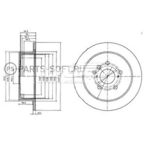 BG4180 Delphi disco de freno trasero