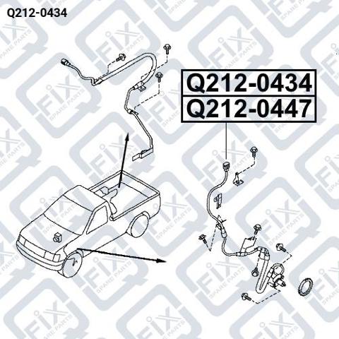 Q2120434 Q-fix Sensor de freno, delantero derecho