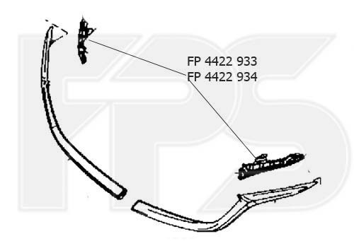 Soporte de alerón parachoques delantero para Mazda 6 (GJ, GL)