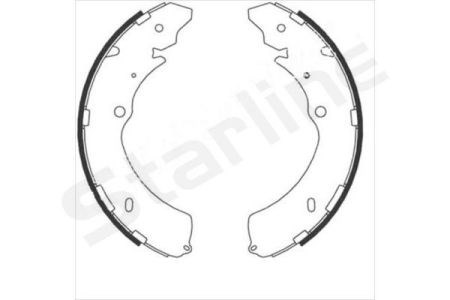 Zapatas de freno de tambor traseras STARLINE BC08910