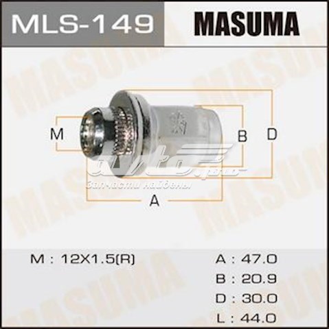 Tuerca de rueda MASUMA MLS149