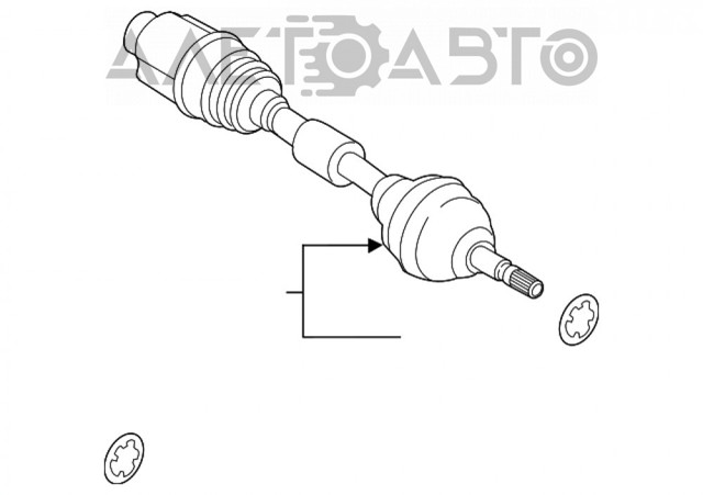 Árbol de transmisión delantero derecho para Lincoln NAUTILUS 