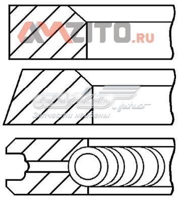 Aros de pistón para 1 cilindro, STD 0874310000 Goetze