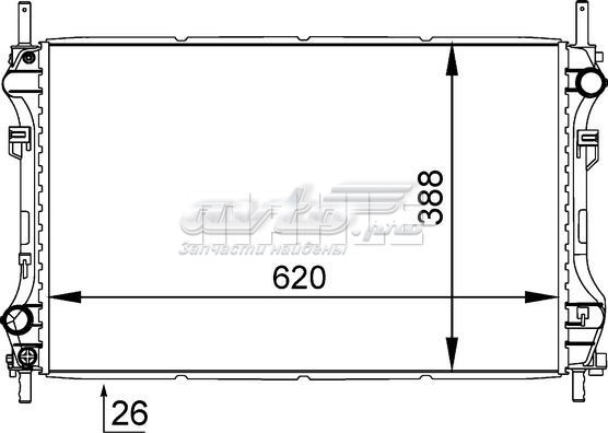 CR 1140 000S Mahle Original radiador refrigeración del motor