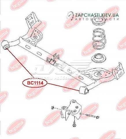 BC1114 Bcguma suspensión, cuerpo del eje trasero