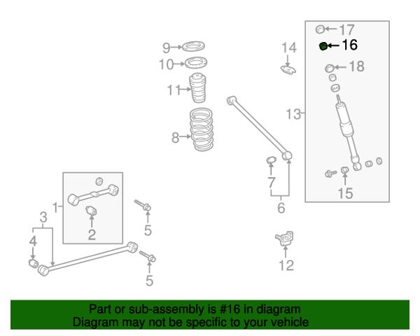 9094801064 Toyota silentblock en barra de amortiguador trasera