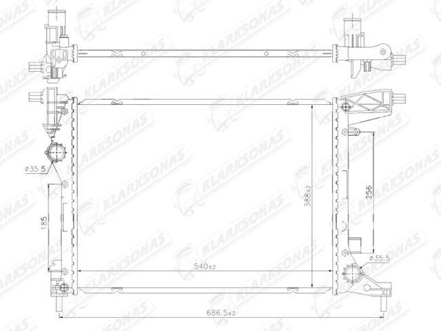 Radiador 52052603 Fiat/Alfa/Lancia