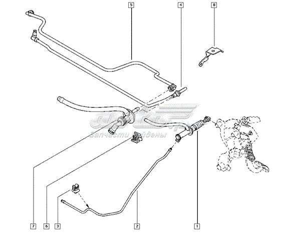 Cilindro maestro de embrague 306101808R Renault (RVI)